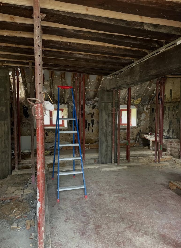 Chantier : ouverture des murs porteurs