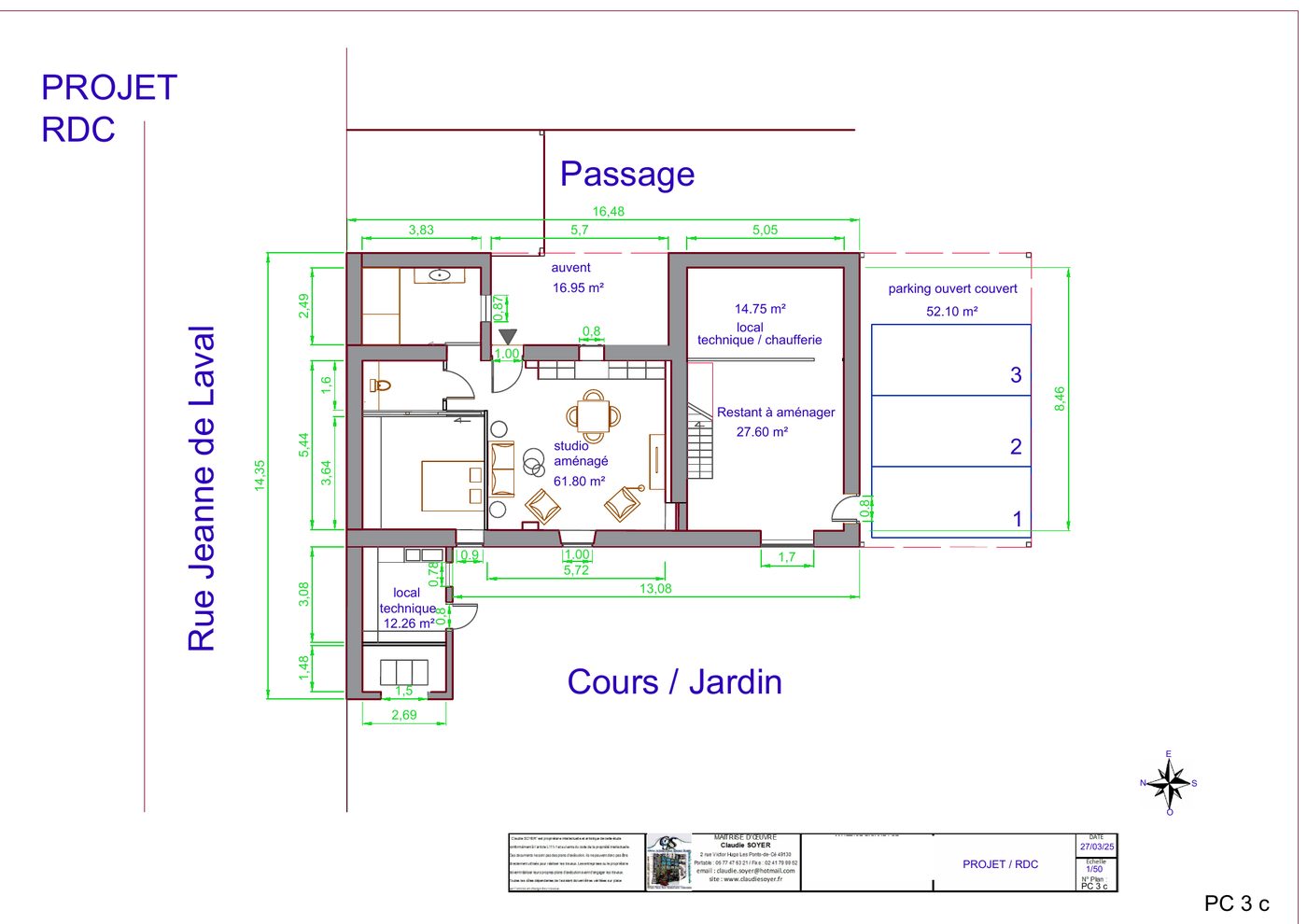 Plan du rez-de-chaussée du projet
